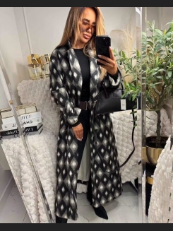 Płaszcz Lumi z motywem rombów – Miss City Official